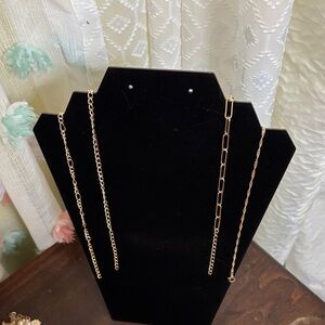 Gold Chain Bracelet Set